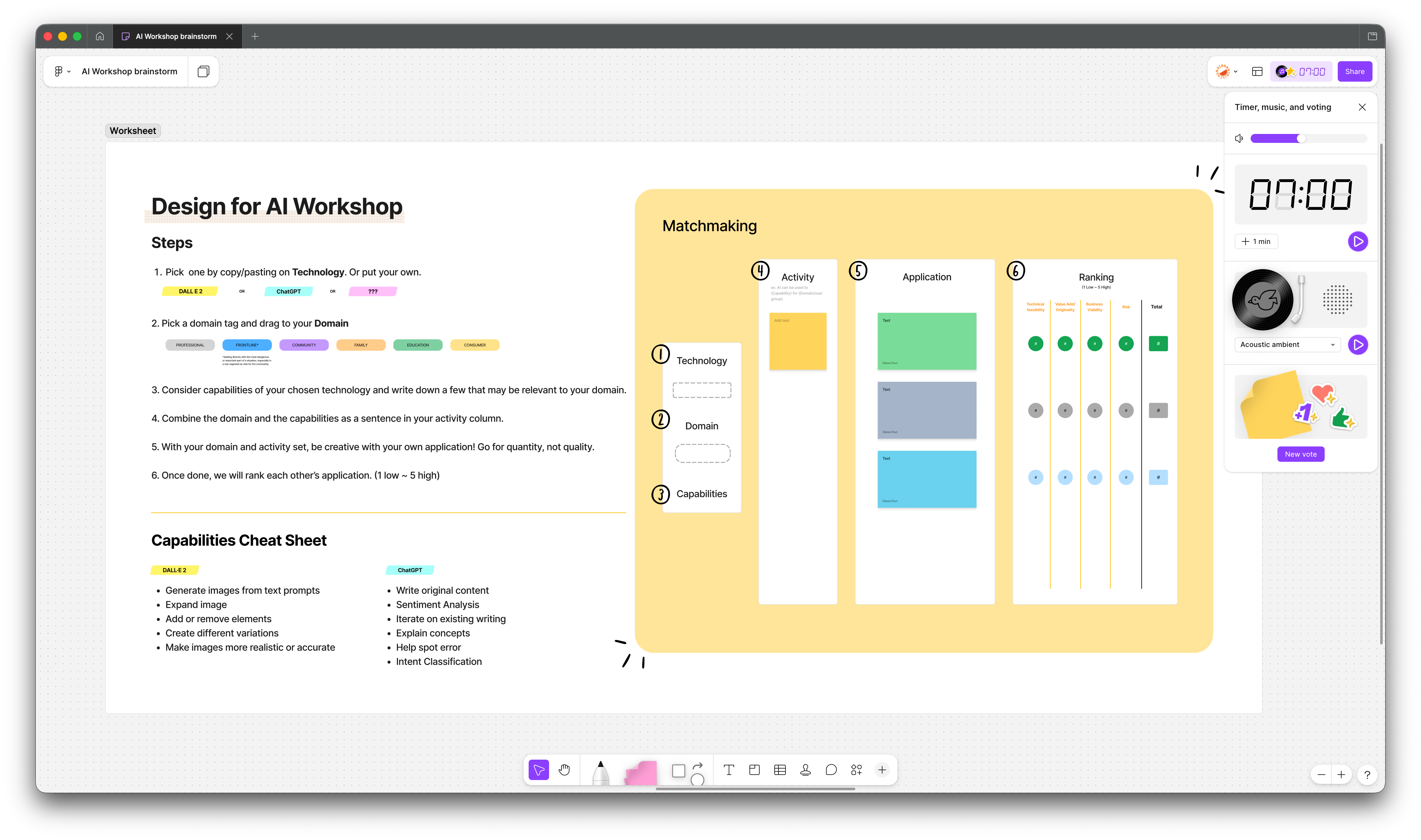 Learning How to Design for AI workshop
